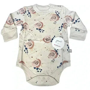 NWT Goumi Kids x Babylist Long Sleeve Floral Bodysuit Morocco Baby Girls 6-12m